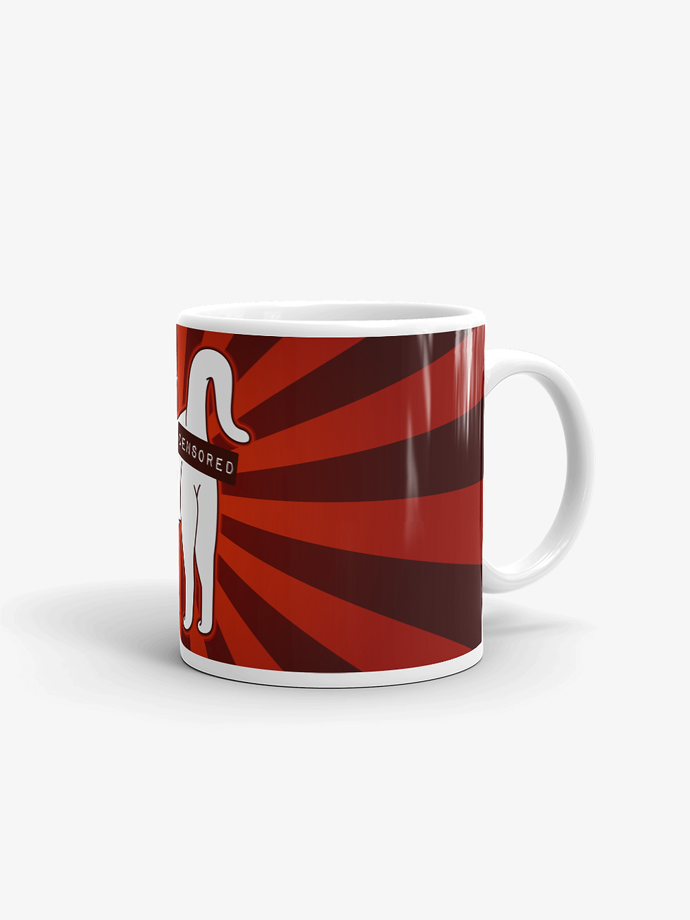 Thumbnail: Cat Bum: Censored | White Ceramic Mug