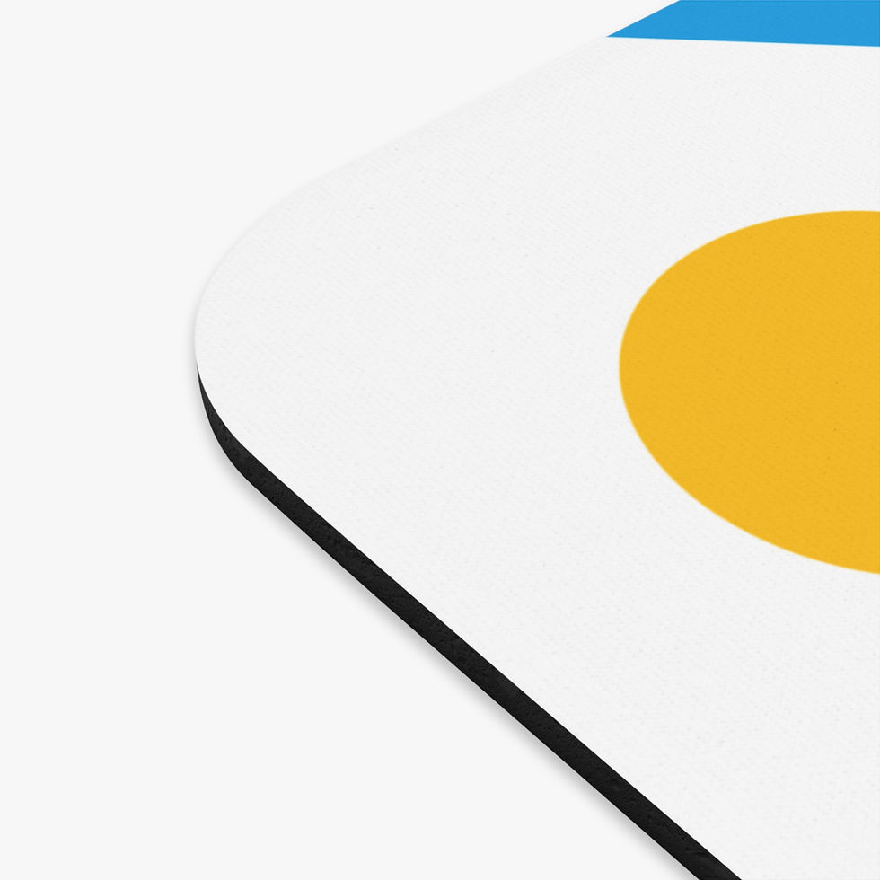 Thumbnail: Peeking Cat in Polyamory Flag Colors | Mouse Pad