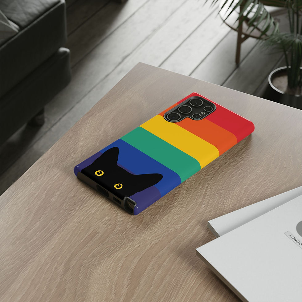 Thumbnail: Peeking Cat in Rainbow Colors | Tough Cases for Mobile Phones