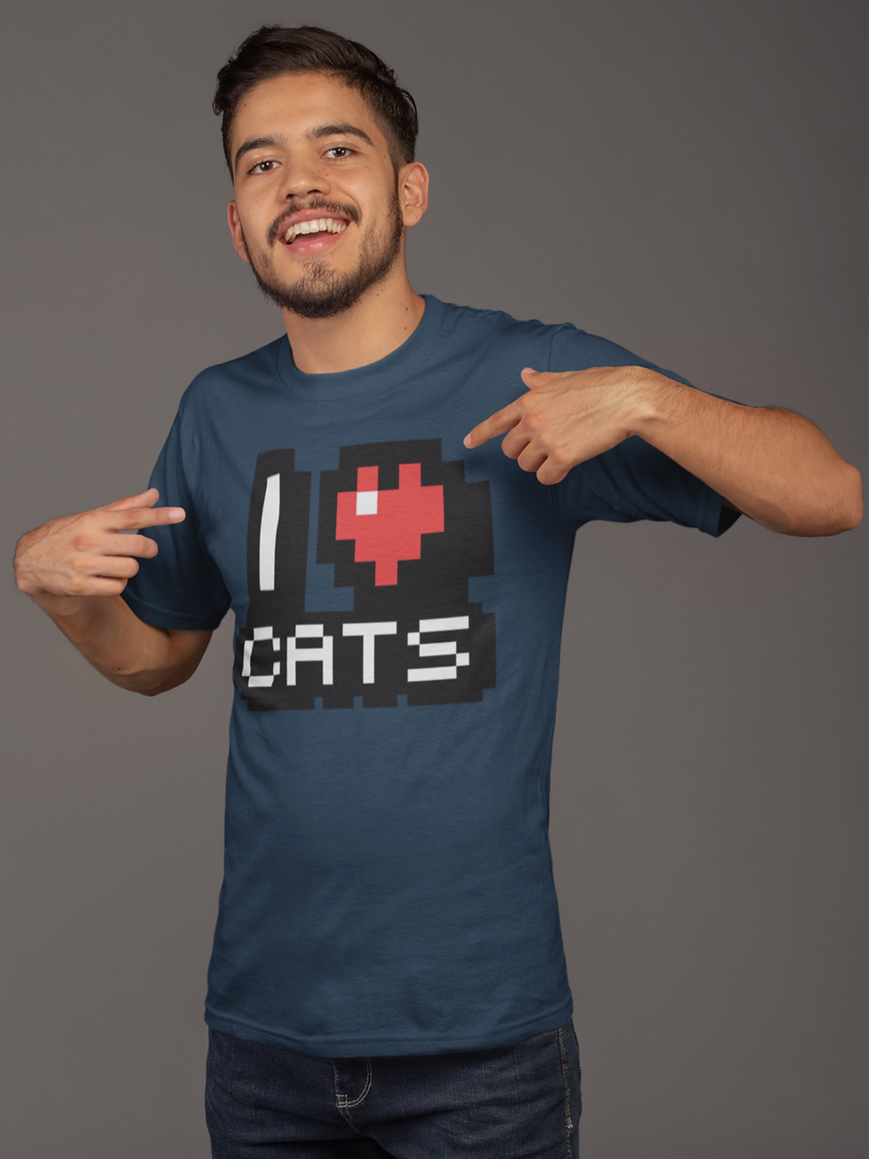 Thumbnail: I Love Cats: 8-bit Style | Classic T-Shirt