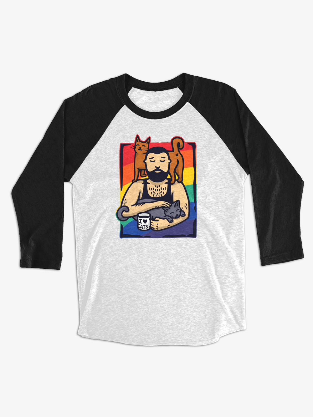 Cat Daddy: Inner Peace | 3/4 Sleeve Raglan T-Shirt