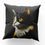 Thumbnail: Abstract Tuxedo Cat Portrait | AOP Throw Pillow