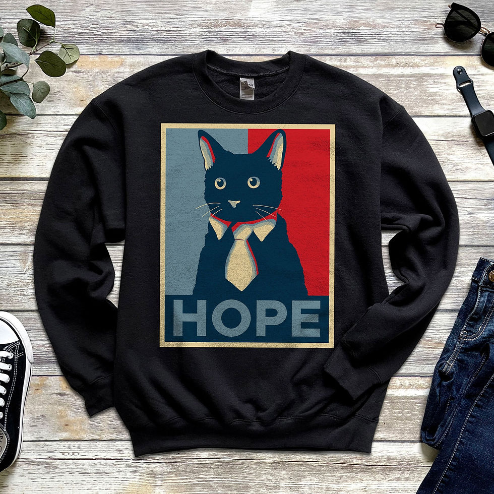 Thumbnail: Business Cat Hope Poster | Unisex Crewneck Sweatshirt
