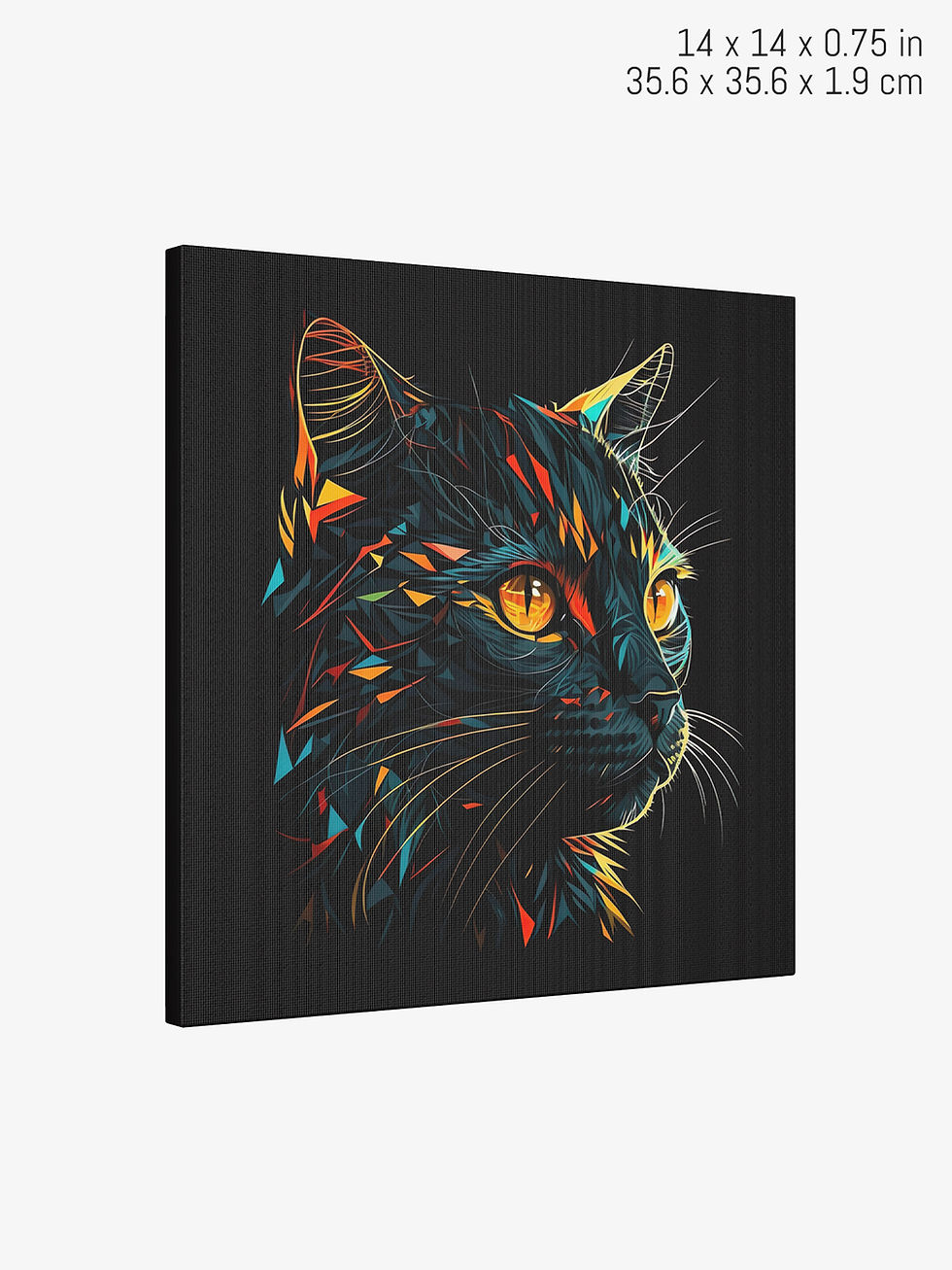 Thumbnail: Abstract Bombay Cat Portrait | Matte Canvas Print