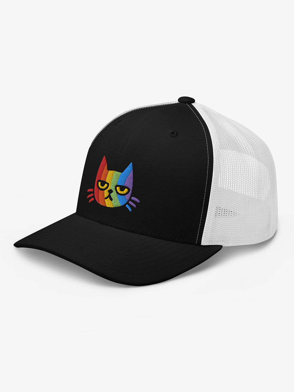 Thumbnail: Grumpy Cat in Rainbow Colors | Retro Trucker Cap