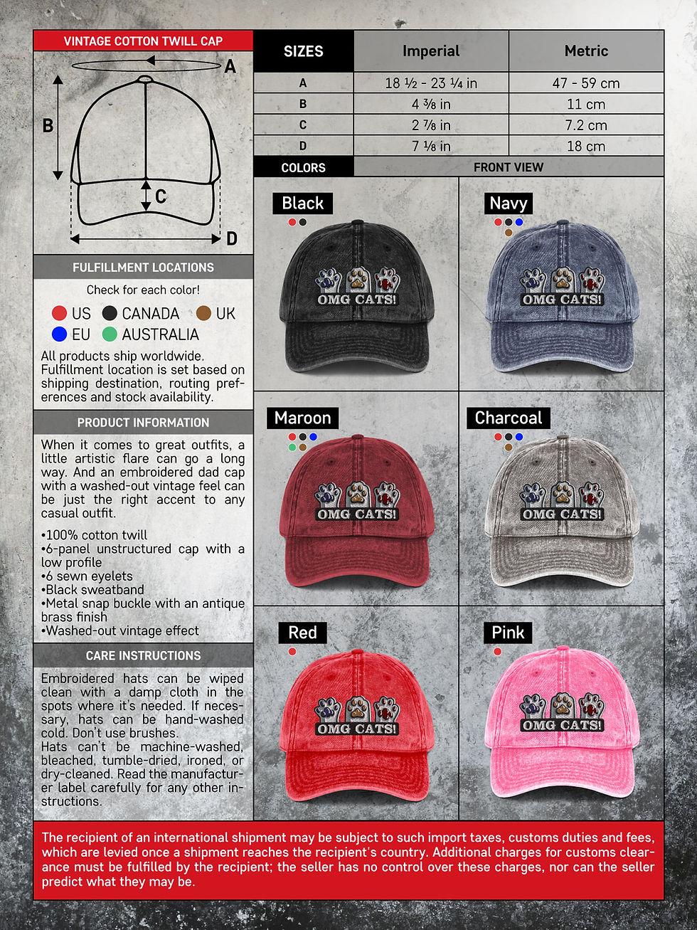 Thumbnail: Cat Paws & Toe Beans | Vintage Cotton Twill Cap