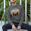 Thumbnail: Peeking Cat in Retro Colors | Unisex Crewneck Sweatshirt