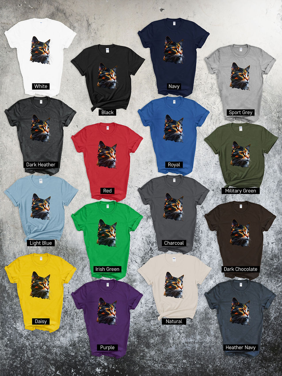 Thumbnail: Abstract Calico Cat Portrait | Classic T-Shirt