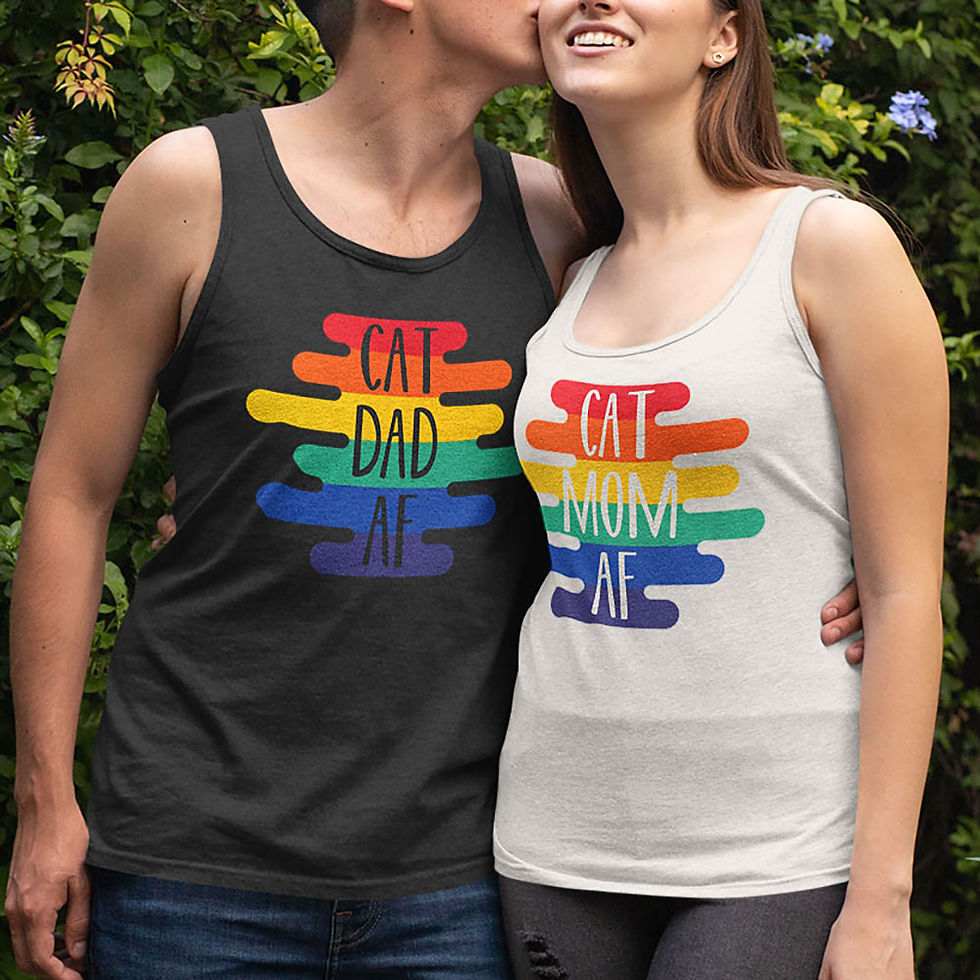 Thumbnail: Rainbow Cat Parent AF | Unisex Jersey Tank