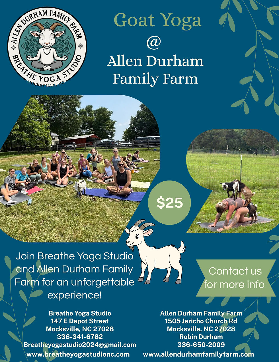 Goat Yoga @ Allen Durham Family Farm