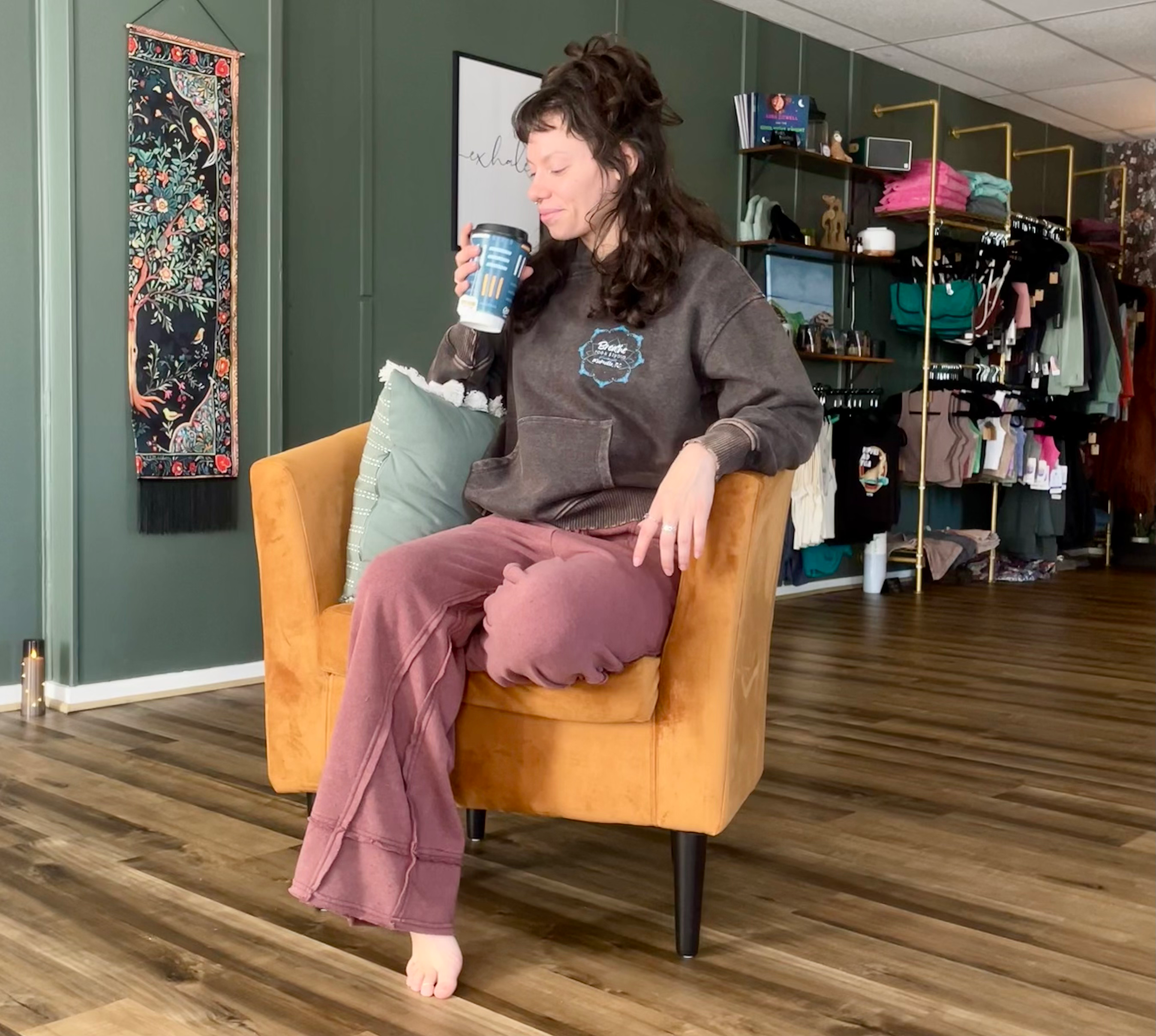 Breathe sweatshirt in ash black