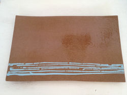 Raku Buff Serving Tray