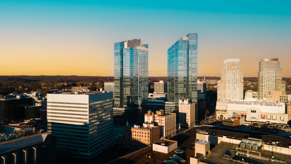 White Plains Drone Sunset