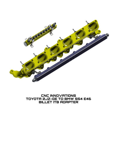 TOYOTA 2JZ-GE TO BMW S54 E46 BILLET ITB ADAPTER | CNC INNOVATIONS