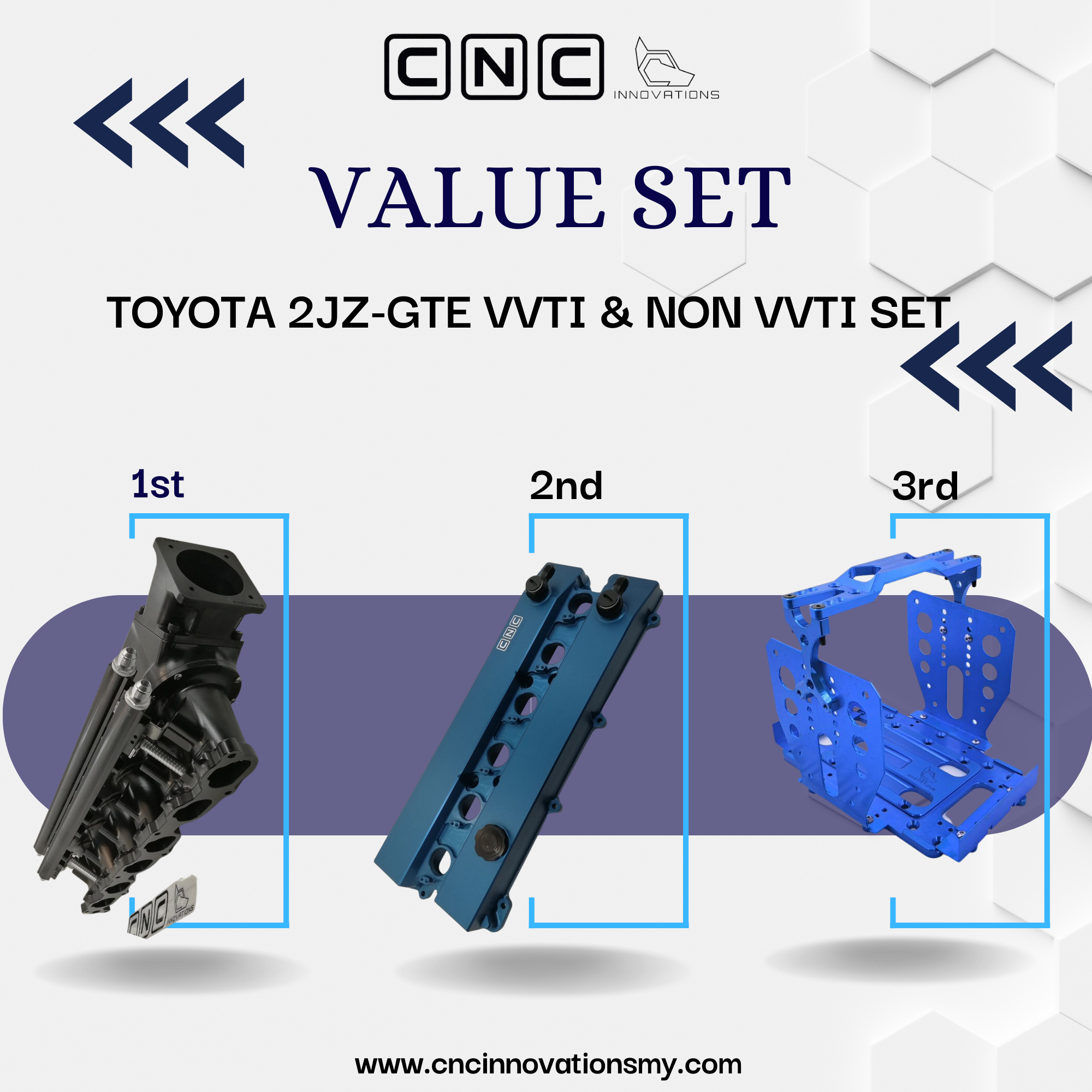 TOYOTA 2JZ-GTE VVTI &NON VVTI SET (VALVE COVER & INTAKE MANIFOLD)