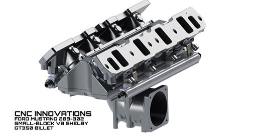FORD MUSTANG 289-302 SMALL-BLOCK V8 SHELBY GT350 BILLET INTAKE