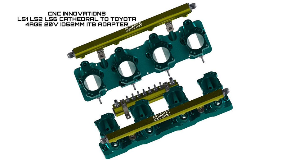 Thumbnail: LS1 LS2 LS6 CATHEDRAL TO TOYOTA 4AGE 20V ID52MM ITB ADAPTER