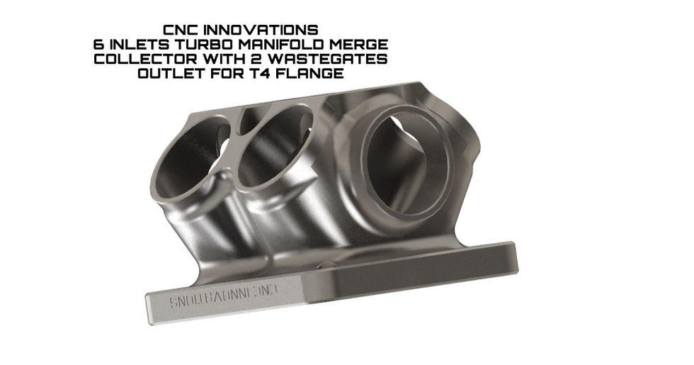 Thumbnail: 6 INLETS TURBO MANIFOLD MERGE COLLECTOR WITH 2 WASTEGATES OUTLE