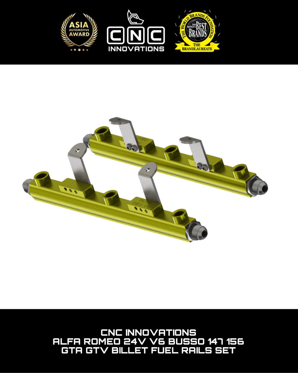 Thumbnail: ALFA ROMEO 24V V6 BUSSO 147 156 GTA GTV BILLET FUEL RAILS SET