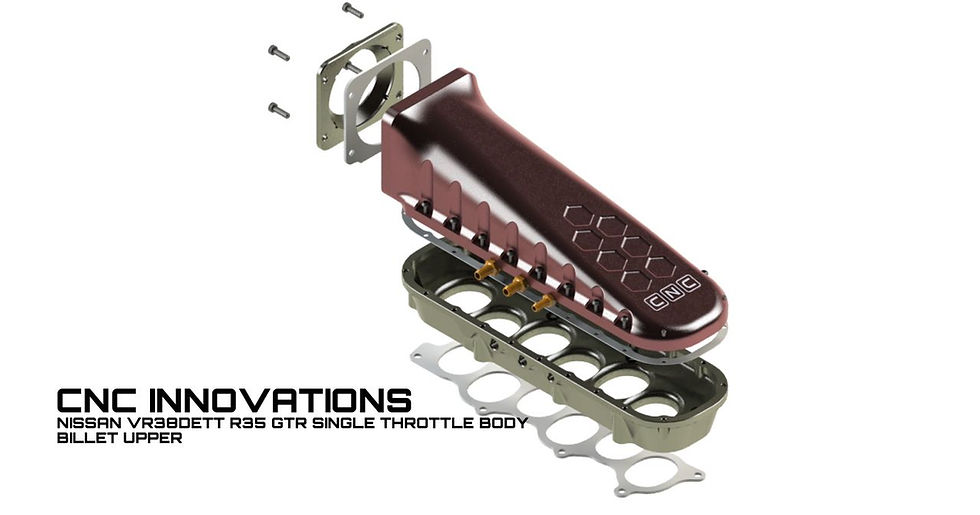 Thumbnail: NISSAN VR38DETT R35 GTR SINGLE THROTTLE BODY BILLET UPPER INTAKE MANIFOLD