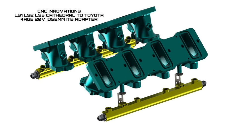 Thumbnail: LS1 LS2 LS6 CATHEDRAL TO TOYOTA 4AGE 20V ID52MM ITB ADAPTER