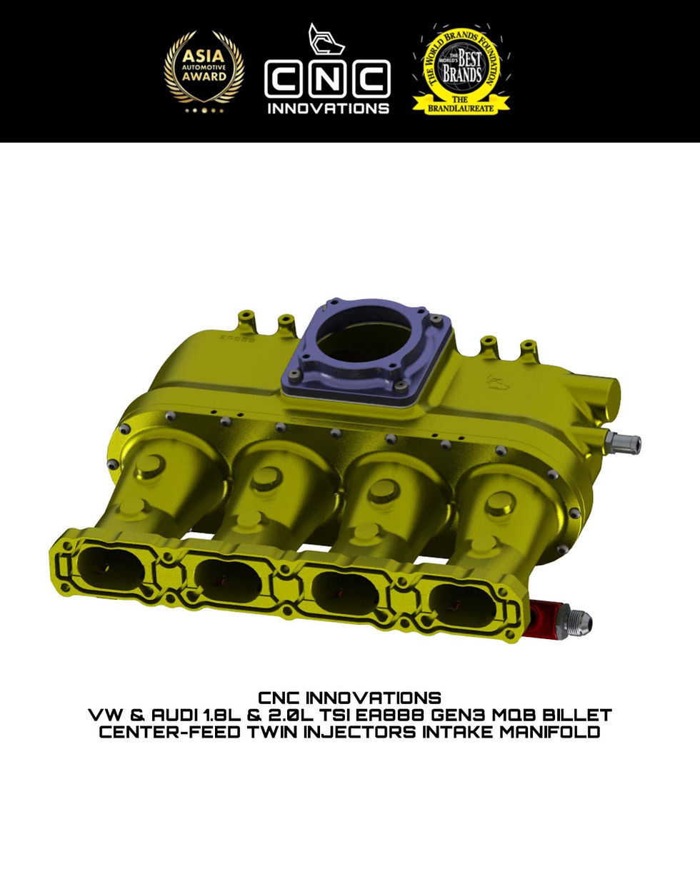 Thumbnail: VW & AUDI 1.8L & 2.0L TSI EA888 GEN3 MQB BILLET CENTER-FEED TWIN INJECTORS INTAK