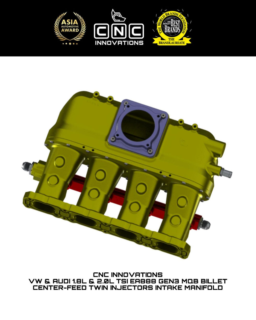 Thumbnail: VW & AUDI 1.8L & 2.0L TSI EA888 GEN3 MQB BILLET CENTER-FEED TWIN INJECTORS INTAK