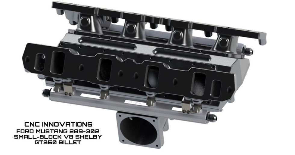 Thumbnail: FORD MUSTANG 289-302 SMALL-BLOCK V8 SHELBY GT350 BILLET INTAKE MANIFOLD WITH TOP