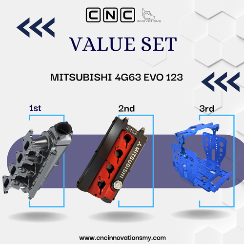 パーツ 4G63 MITSUBISHI 4G63 EVO 1, 2 & 3 SET (VALVE COVER AND INTAKE MANIFOLD