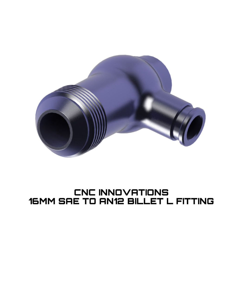 Thumbnail: 16MM SAE TO AN12 BILLET L FITTING
