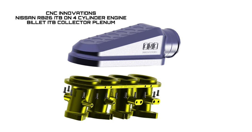 Thumbnail: NISSAN RB26 ITB ON 4 CYLINDER ENGINE BILLET ITB COLLECTOR PLENUM