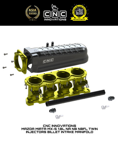 MAZDA MIATA MX-5 1.8L NA NB NBFL TWIN INJECTORS BILLET INTAKE
