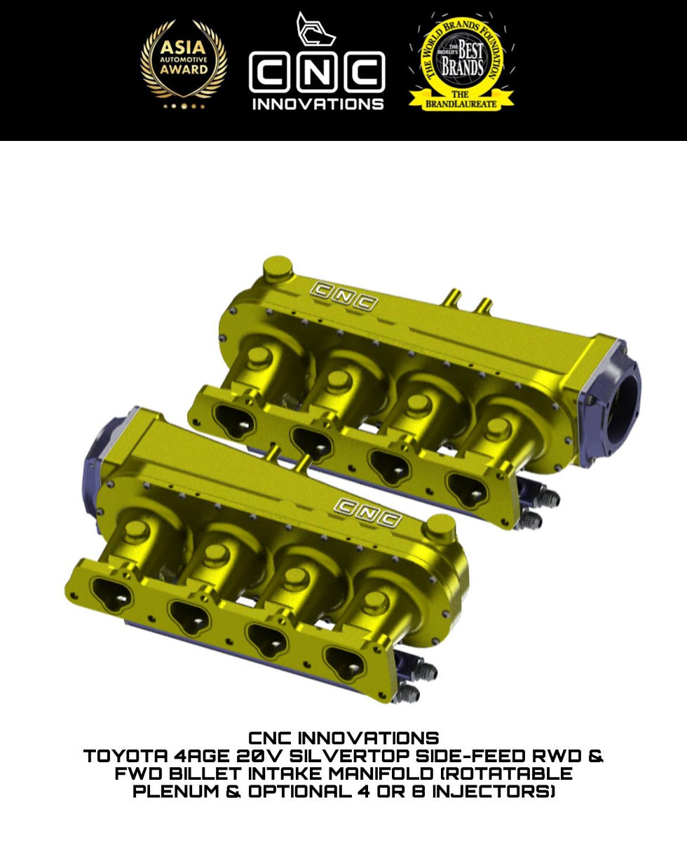 Thumbnail: TOYOTA 4AGE 20V SILVERTOP SIDE-FEED RWD & FWD BILLET INTAKE MANIFOLD (ROTATABLE