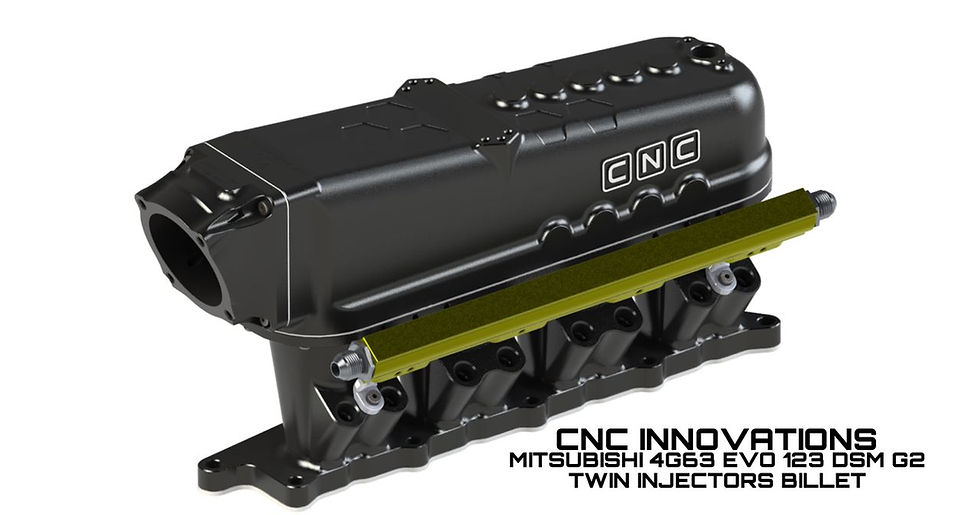 Thumbnail: MITSUBISHI 4G63 EVO 1, 2 & 3 DSM G2 TWIN INJECTORS BILLET INTAKE MANIFOLD (opt