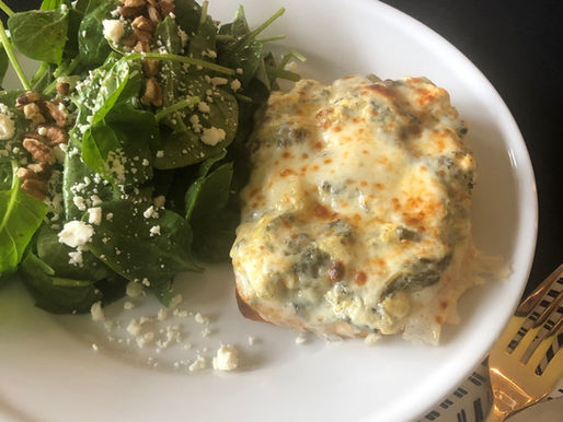 Open-Face Artichoke and Spinach Sandwich