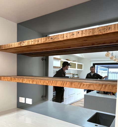 Bespoke Mirror Shelving Splash Back - Cromwell