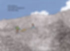Internal image - two hikers and their dogs passing each other on a rocky trail.
