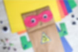 Photo of a paperbag super hero project.