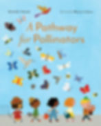 Book cover - five kids walk across the cover left to right, while butterlies, moths, birds, and bees fly over their heads.