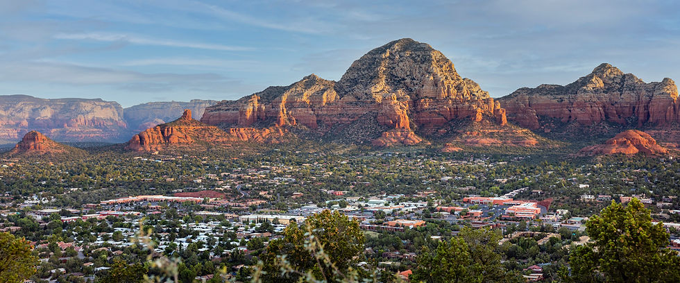 Photo of the red rock hills of Sedona, Arizona.