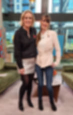 Steph McGovern from Channel 4's Steph's Packed Lunch with Farrah McNutt