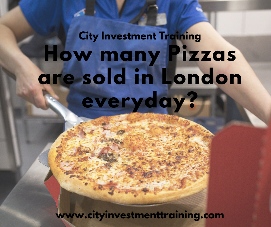 How many Pizzas are sold in London everyday?