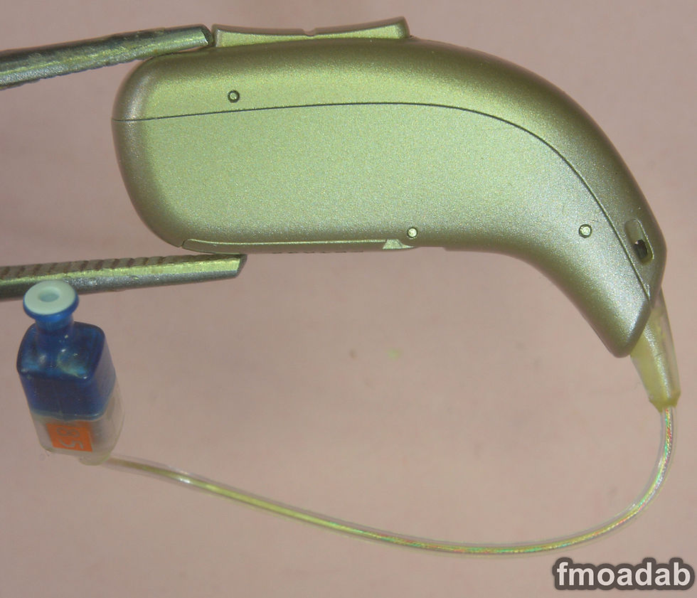 Thumbnail: pair of Oticon Real1 T RIC digital hearing aids iPhone compatible