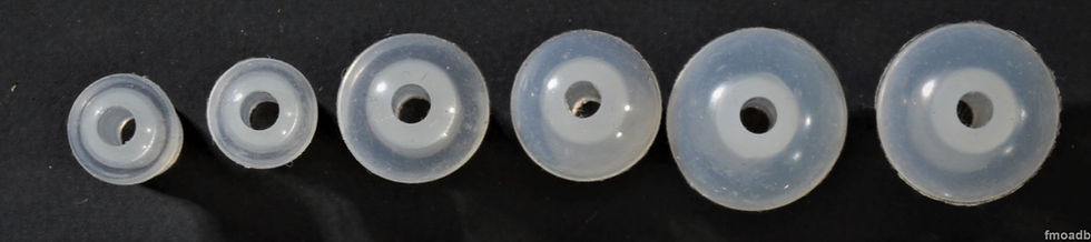 Thumbnail: A pair of universal hearing aid tubes with 3 different size ear buds
