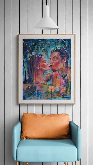 Deep Blue Painting Art Print