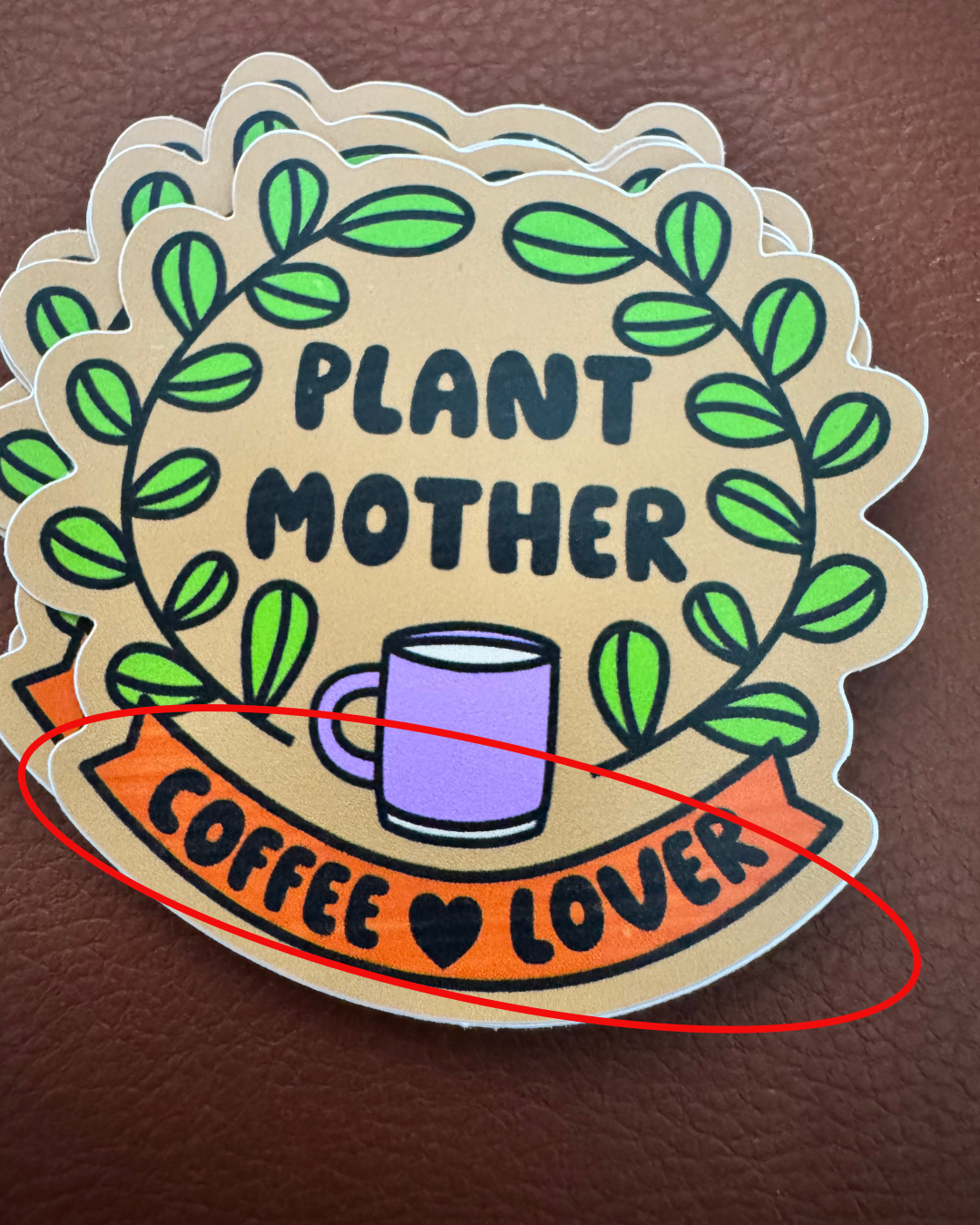 Seconds Plant Mother, Coffee Lover Matte Vinyl Sticker