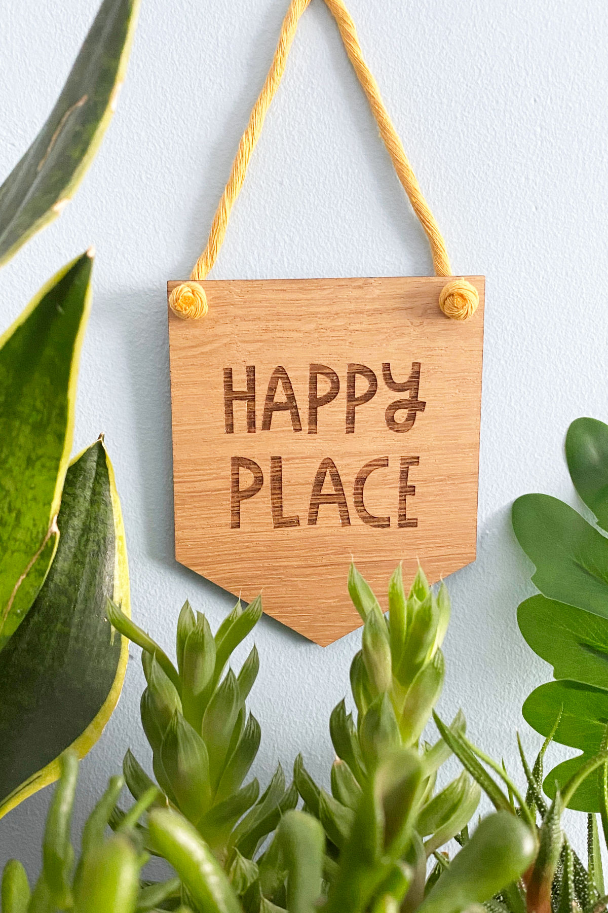 Happy Place. Inspirational Wood Sign