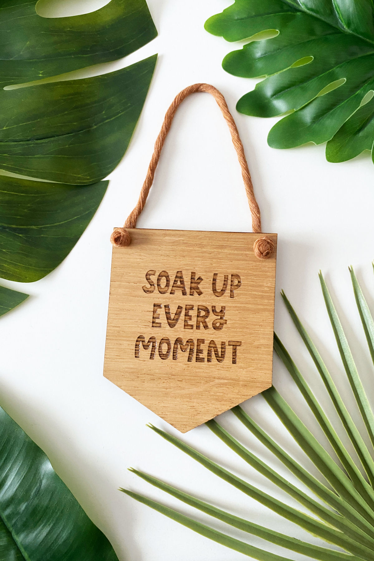 Soak Up Every Moment Inspirational Wood Sign