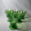 Thumbnail: Mid-century Retro Atomic Rippled Footed Green Glass Set of 6 Glasses