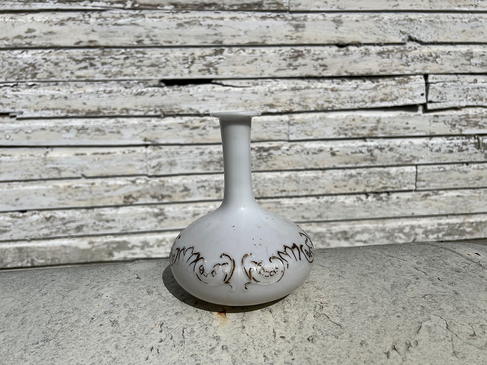 Victorian Style Milke Glass Decanter